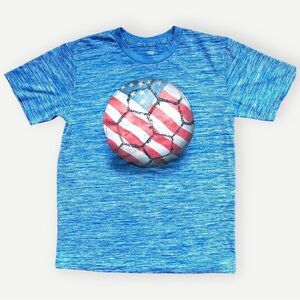 Tek Gear Kids Short Sleeve Crewneck American Soccer Graphic Tee. Youth Large